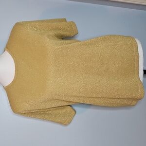 Joan Leslie Gold Short Sleeve Sweater